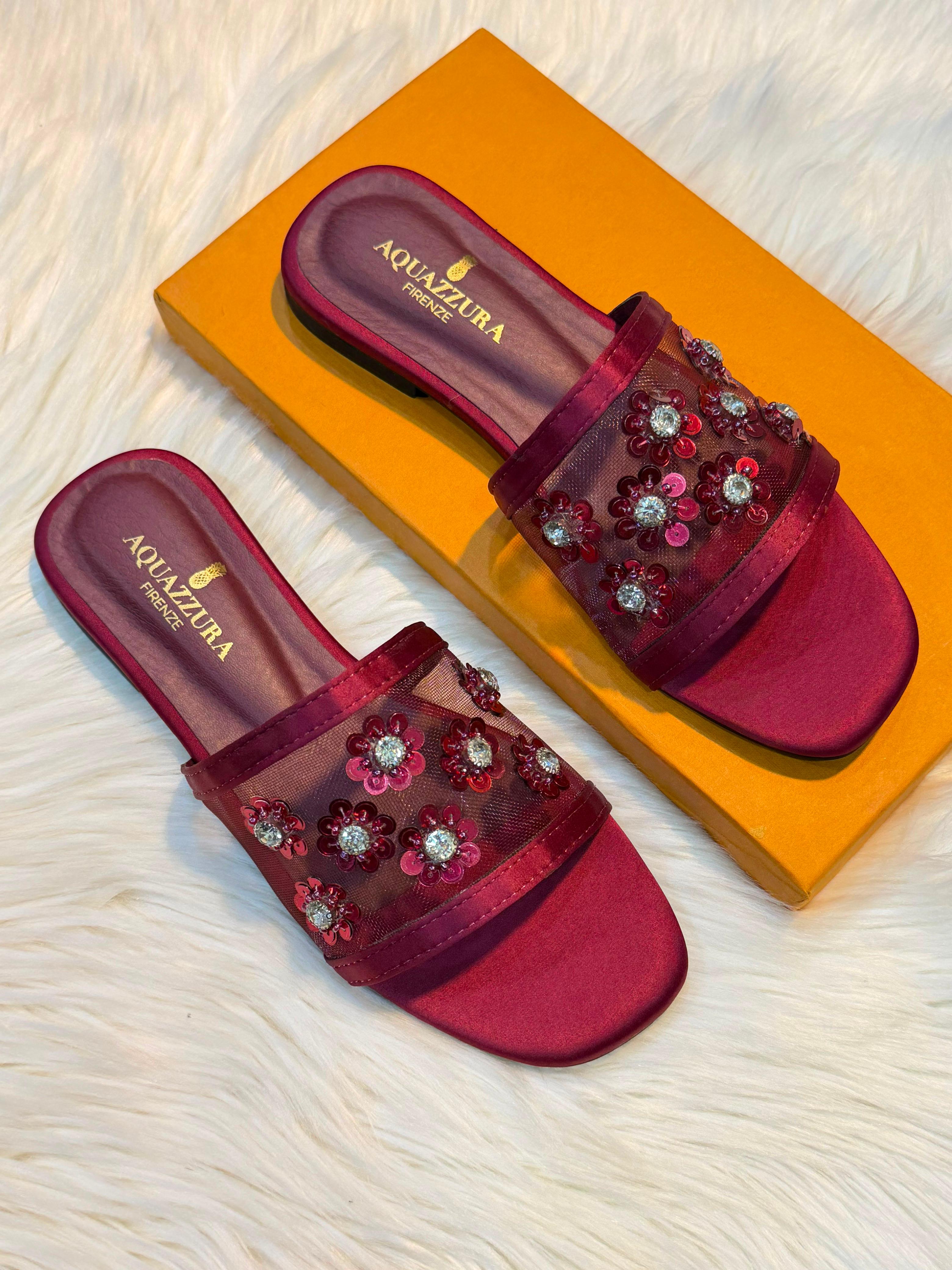 Floral Flat Slippers