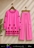 Kishmish Embroidered 2PC Suit with 4-Pocket Cargo Pant – Soft Cotton
