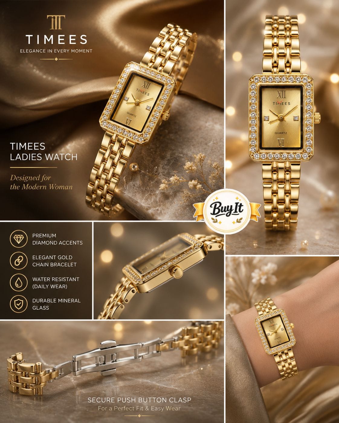 Timees Gold Watch