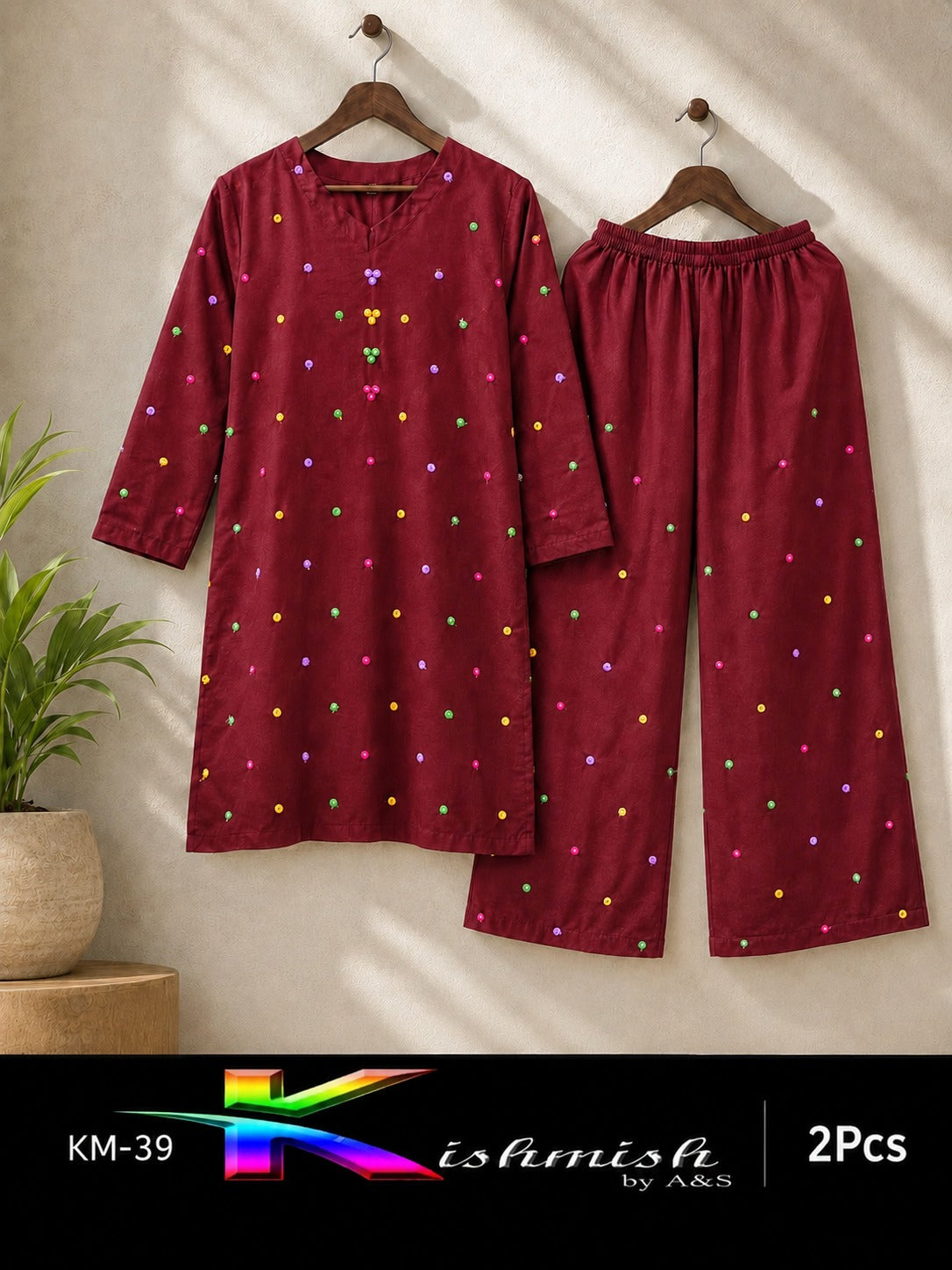 Khishmish Mirror Work 2PC Lawn Suit