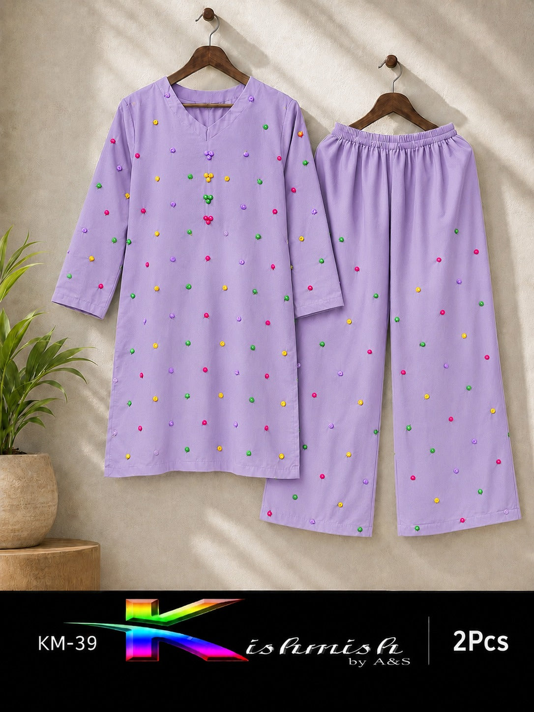 Khishmish Mirror Work 2PC Lawn Suit