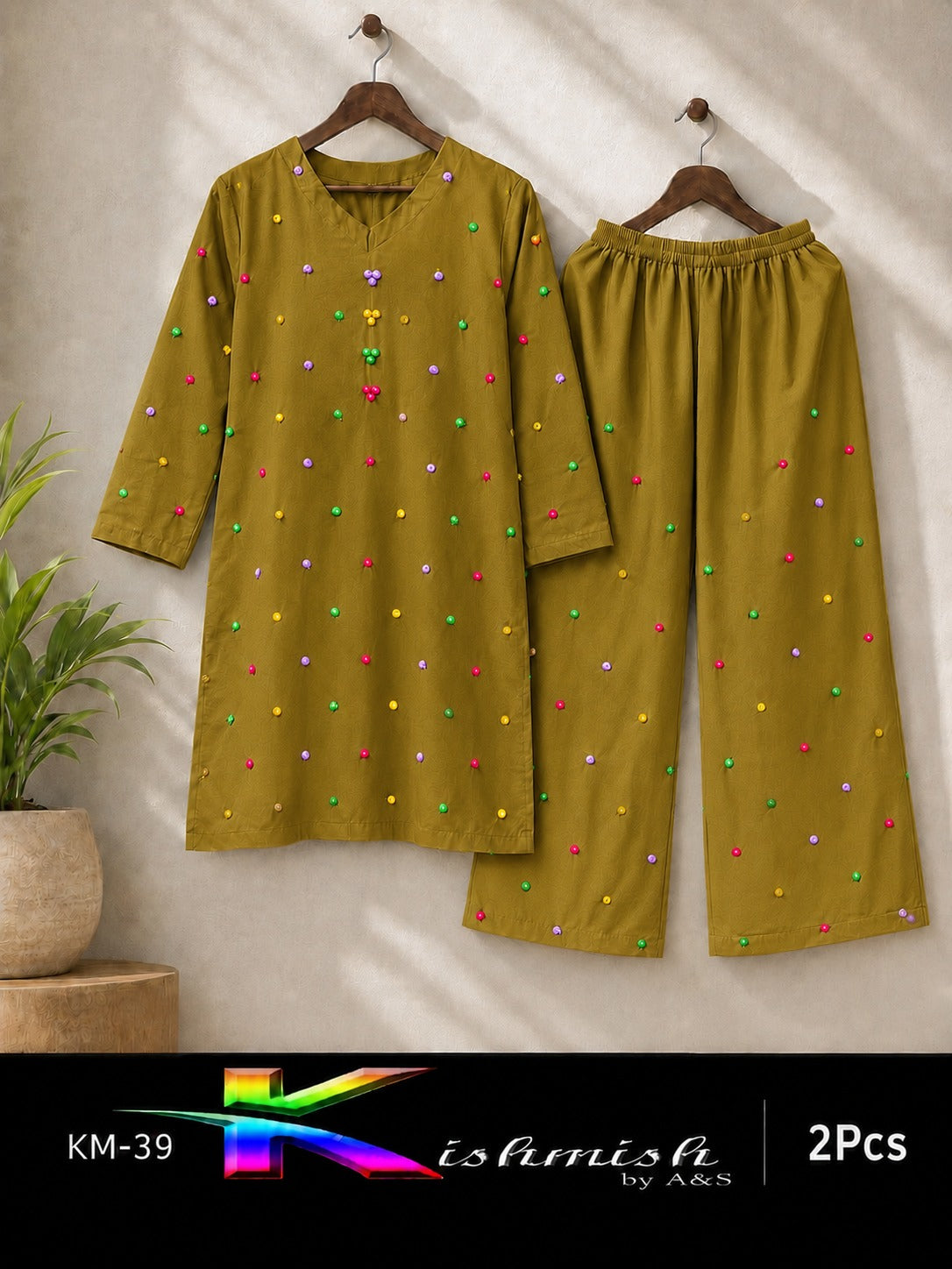 Khishmish Mirror Work 2PC Lawn Suit