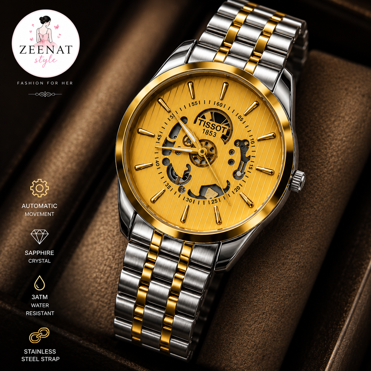 Premium Men's Stainless Steel Analog Watch