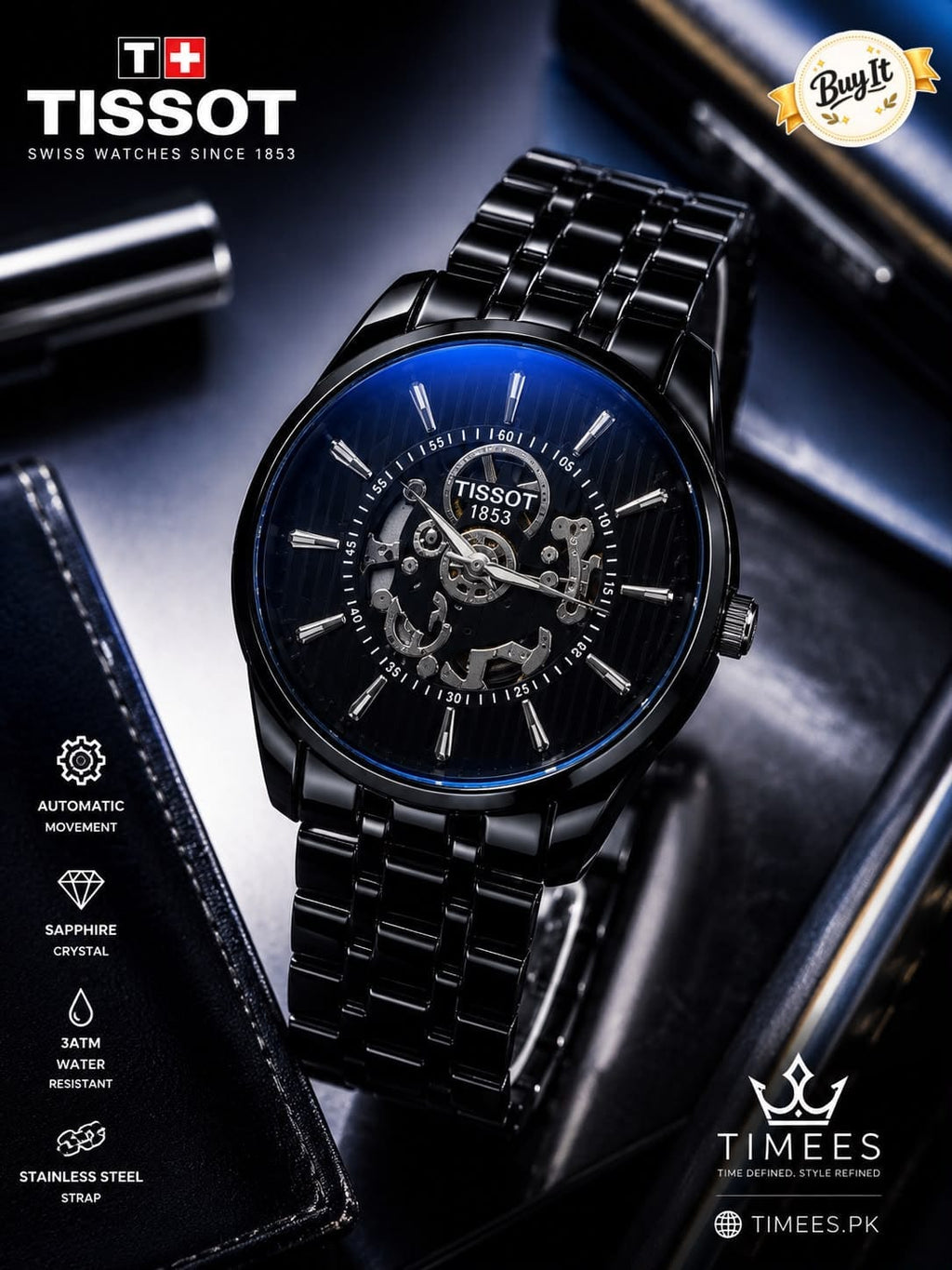 Premium Men's Stainless Steel Analog Watch