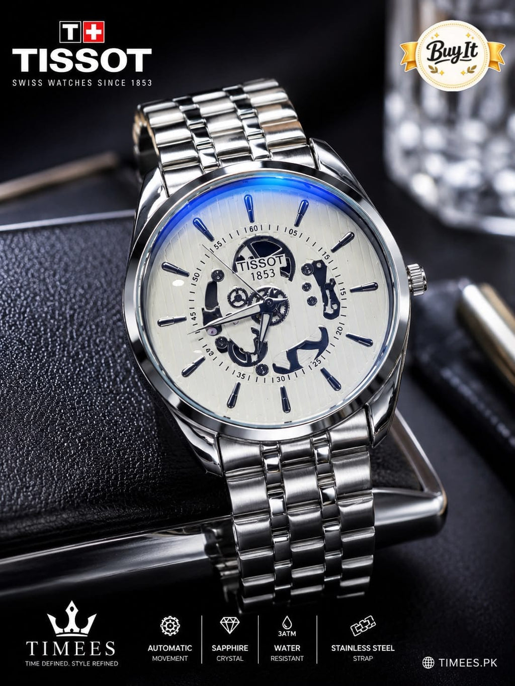 Premium Men's Stainless Steel Analog Watch