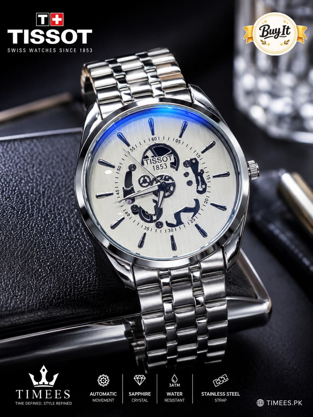 Premium Men's Stainless Steel Analog Watch